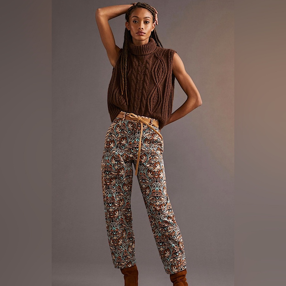 Anthropologie Corduroy Barrel Pants